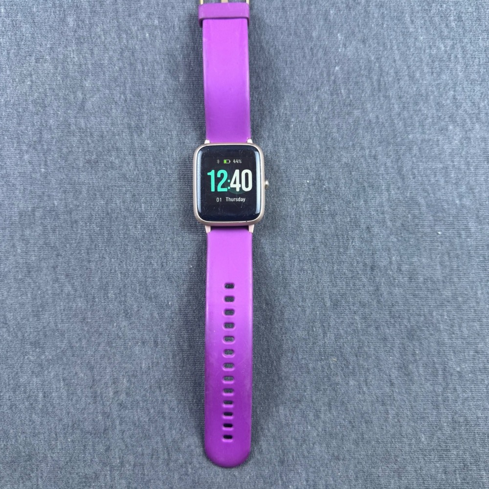 YAMAY Smartwatch Purple‎ Band Rose Gold Case Fitness Tracker Women